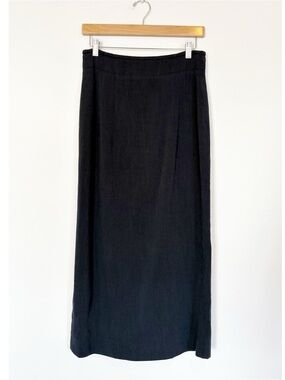 Jil Sander || Long Straight Skirt Pencil Wool Viscose Dark Gray Black 40‎ US 10